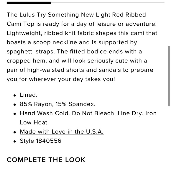 💋❤️Lulu’s Try Something New Ribbed Cami❤️💋 - Picture 6 of 10